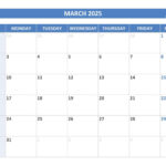 March 2025 Calendar  Calendar.best | March 2025 Holiday Calendar