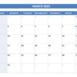 March 2025 Calendar  Calendar.best | March Calendar Numbers Printable 2025