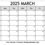 March 2025 Calendar   Free Printable With Holidays And Observances | March 25 Calendar Printable