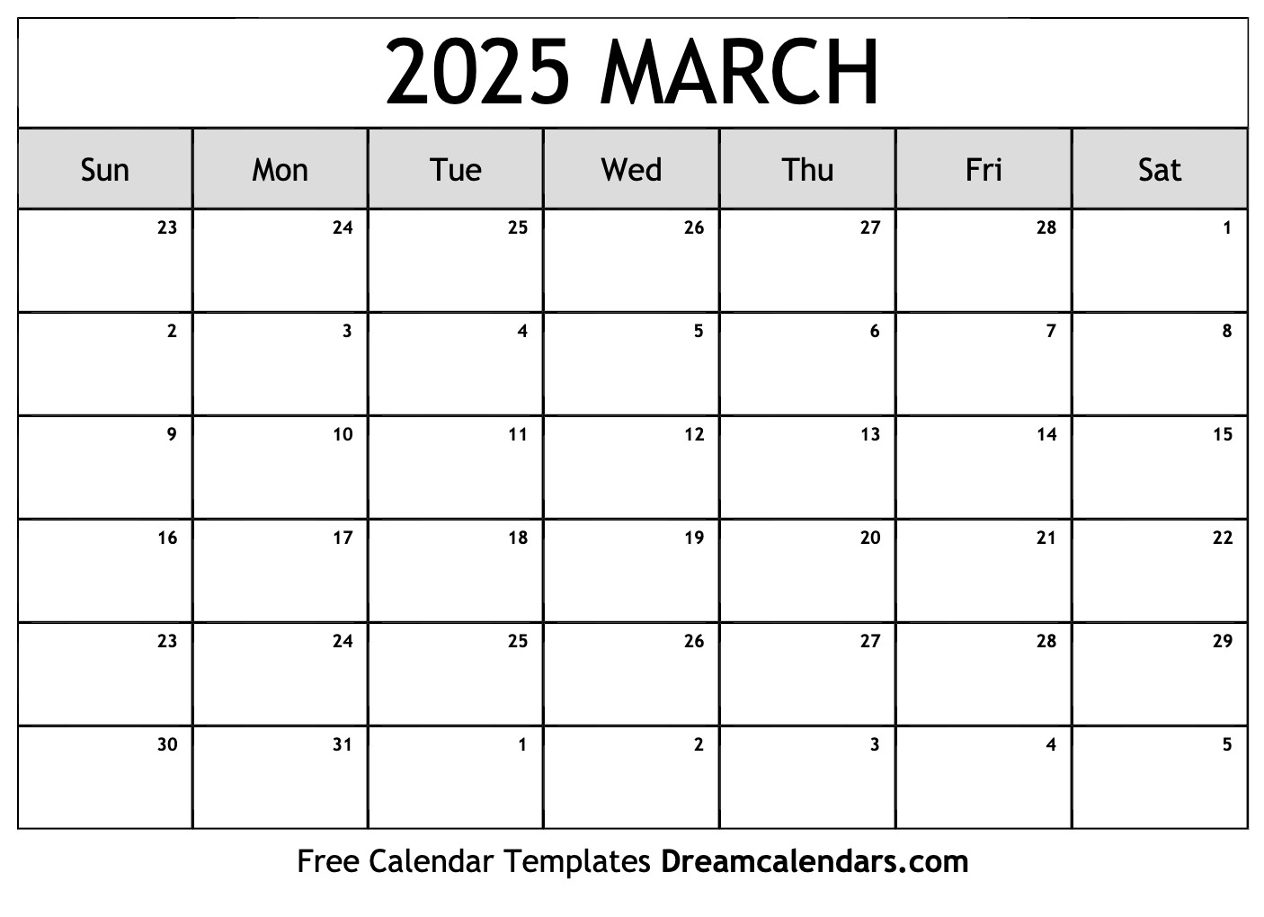 March 2025 Calendar - Free Printable With Holidays And Observances | March 25 Calendar Printable