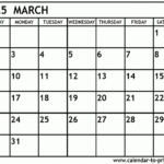 March 2025 Calendar Printable | 2025 Calendar March 2025