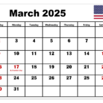 March 2025 Calendar Printable Pdf Template With Holidays | March 2025 Calendar Printable With Holidays