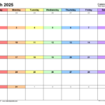 March 2025 Calendar | Templates For Word, Excel And Pdf | March 2025 Calendar Printable Excel