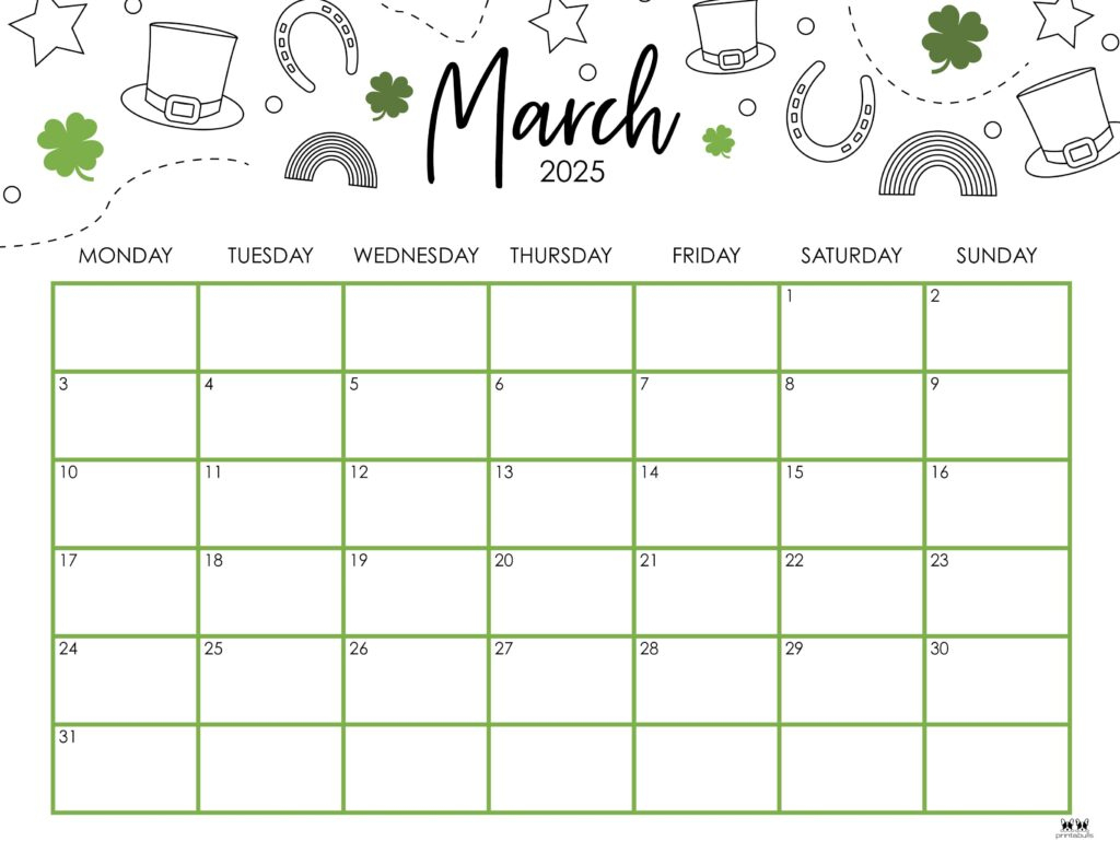 March 2025 Calendars - 107 Free Printables | Printabulls | 2025 March Printable Calendar