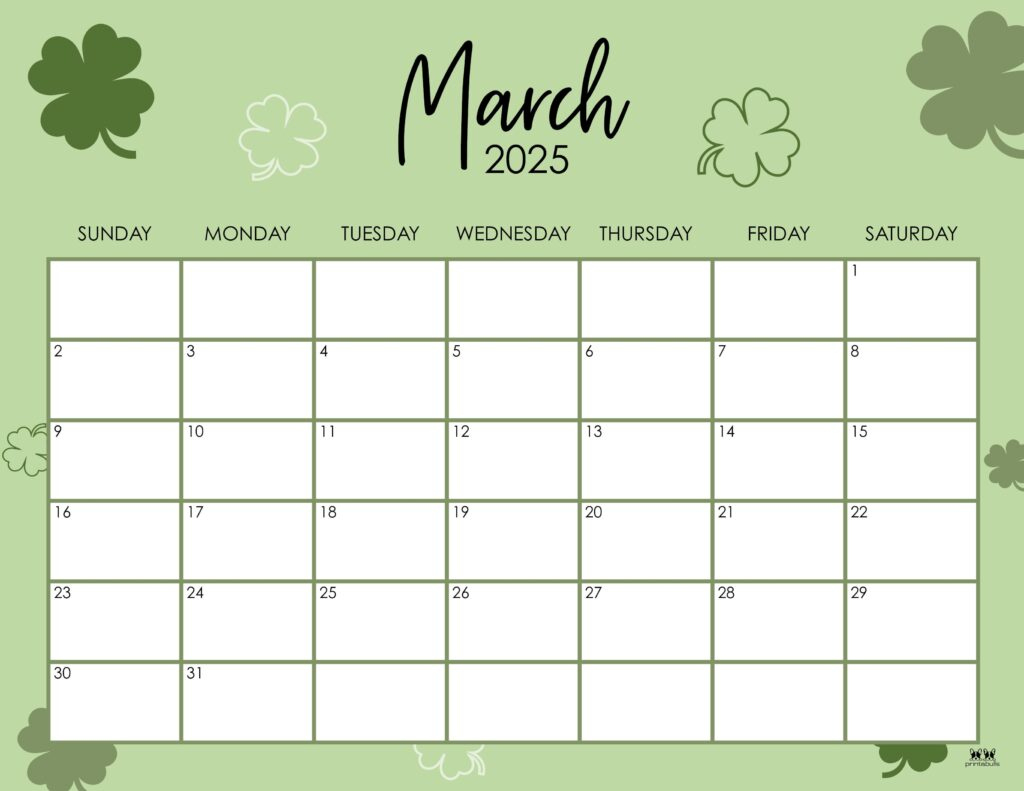 March 2025 Calendars - 107 Free Printables | Printabulls | Free Printable March 2025 Calendar With Holidays