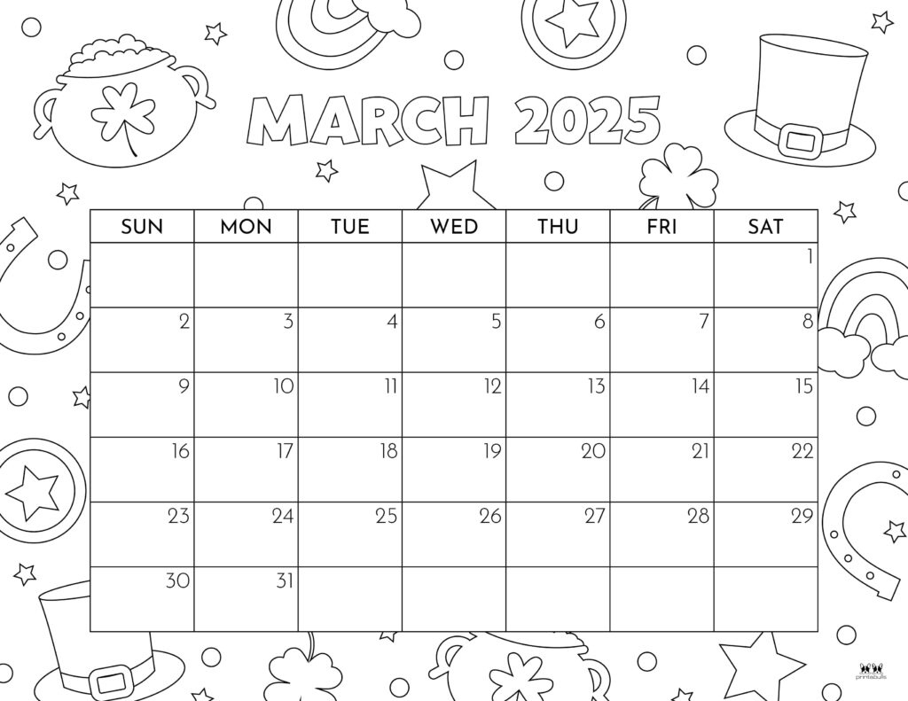 March 2025 Calendars - 107 Free Printables | Printabulls | March Calendar Numbers Printable 2025