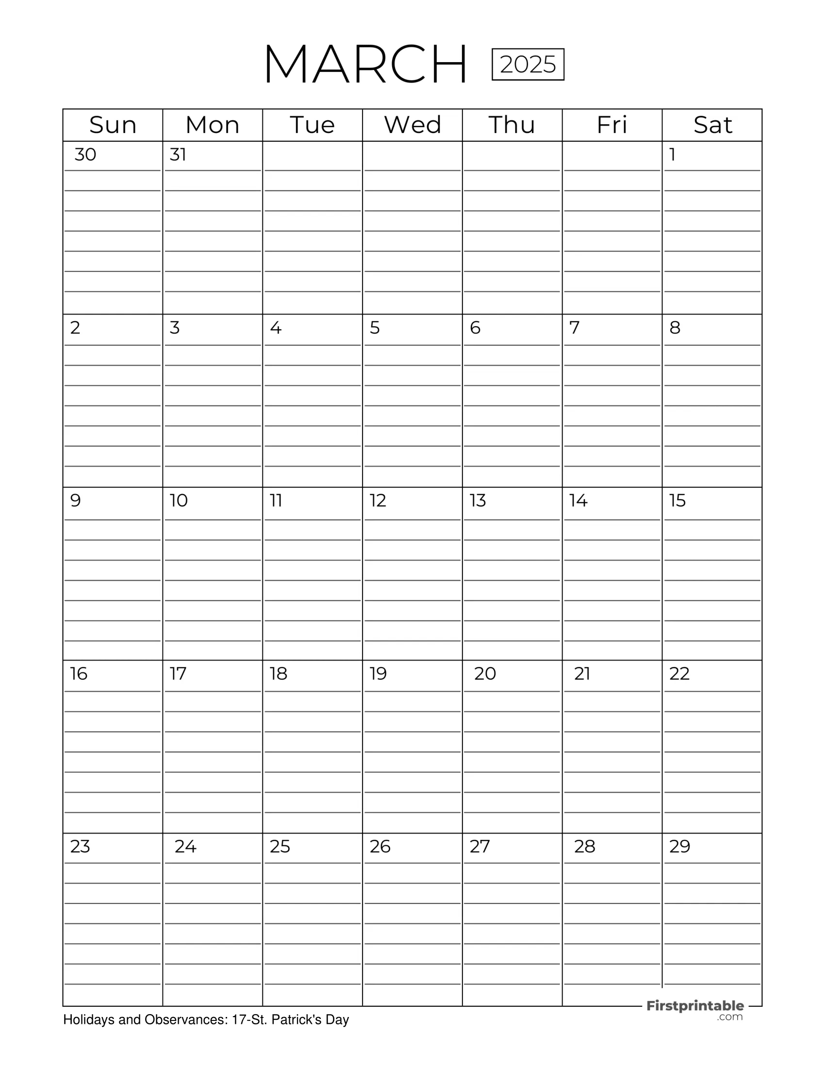 March 2025 Calendars - Free Printable &amp;amp; Fillable | Calendar 2025