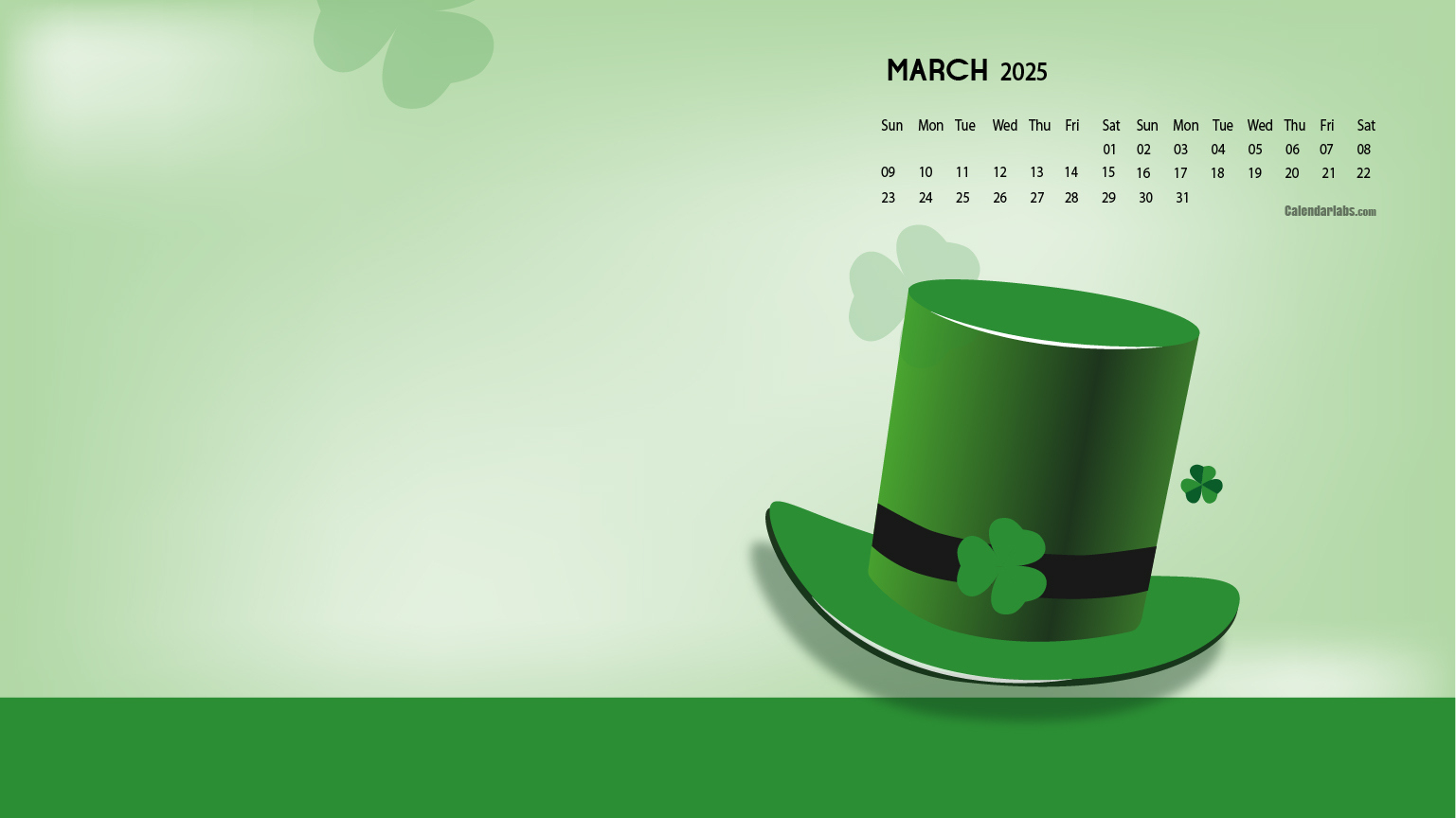 March 2025 Desktop Wallpaper Calendar - Calendarlabs | March 2025 Calendar Wallpaper