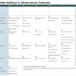 March Daily Holidays & Observances Printable Calendar   S&S Blog |  Calendar 2025