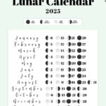 Moon Phase Calendar   12 Cute & Free Printable 2025 Lunar Calendars | March Moon Phase Calendar 2025