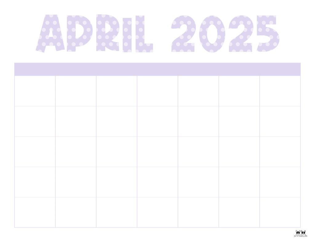April 2025 Calendars - 107 Free Printables | Printabulls | April 2025 Printable Desk Calendar
