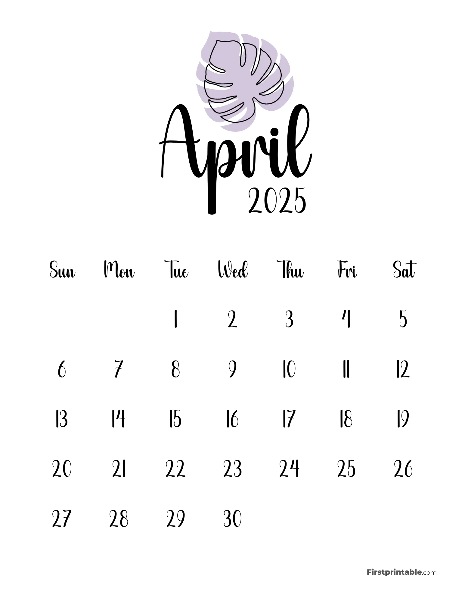 April 2025 Calendars - Free Printable &amp;amp; Fillable | Cute Printable April Calendar 2025