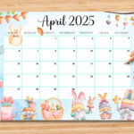 Editable Printable April 2024 Calendars   Etsy | 5x7 Printable Calendar April 2025