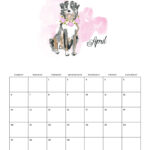Free Printable 2025 Watercolor Dog Calendar   The Cottage Market | April 2025 Printable Puppy Calendar