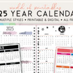 2025 Year Calendars   70 Best Printables   World Of Printables |  Calendar 2025