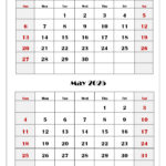 April And May 2025 Calendar Printable | Two Months Calendar | Calendar April May 2025