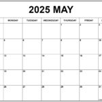 May 2025 Calendar | Free Printable Calendars | May 2025 Calendar Free