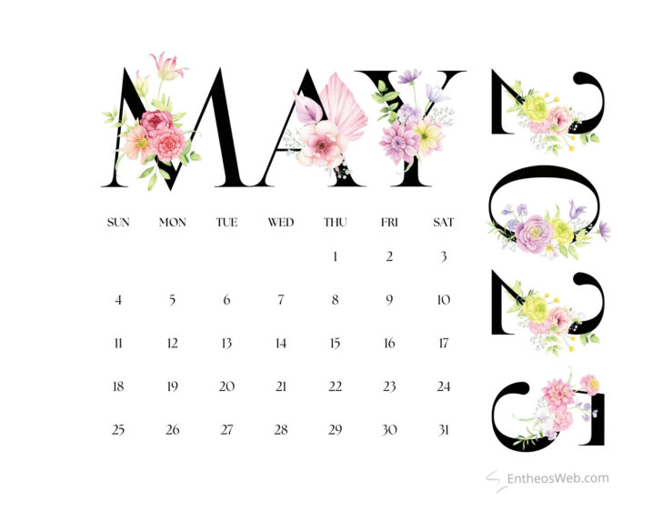 Cute May 2025 Printable Calendar | Calendar 2025