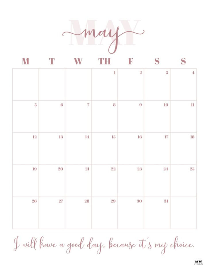 Cute May Calendar 2025 Printable | Calendar 2025