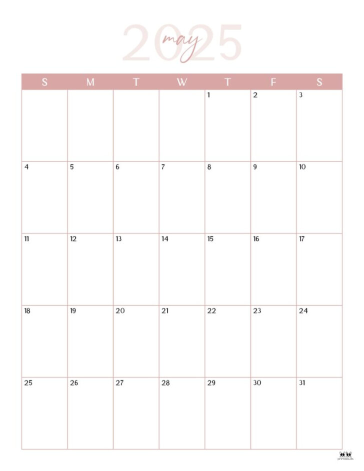 May 2025 Blank Calendar Printable | Calendar 2025