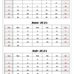 May To July 2025 Calendar Printable Pdf | Three Months Calendar |  Calendar 2025
