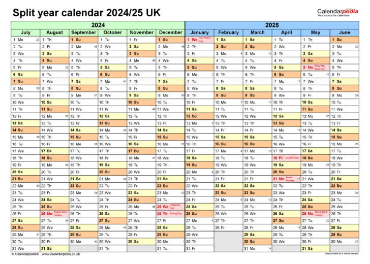 Printable Calendar August 2024 – May 2025 | Calendar 2025