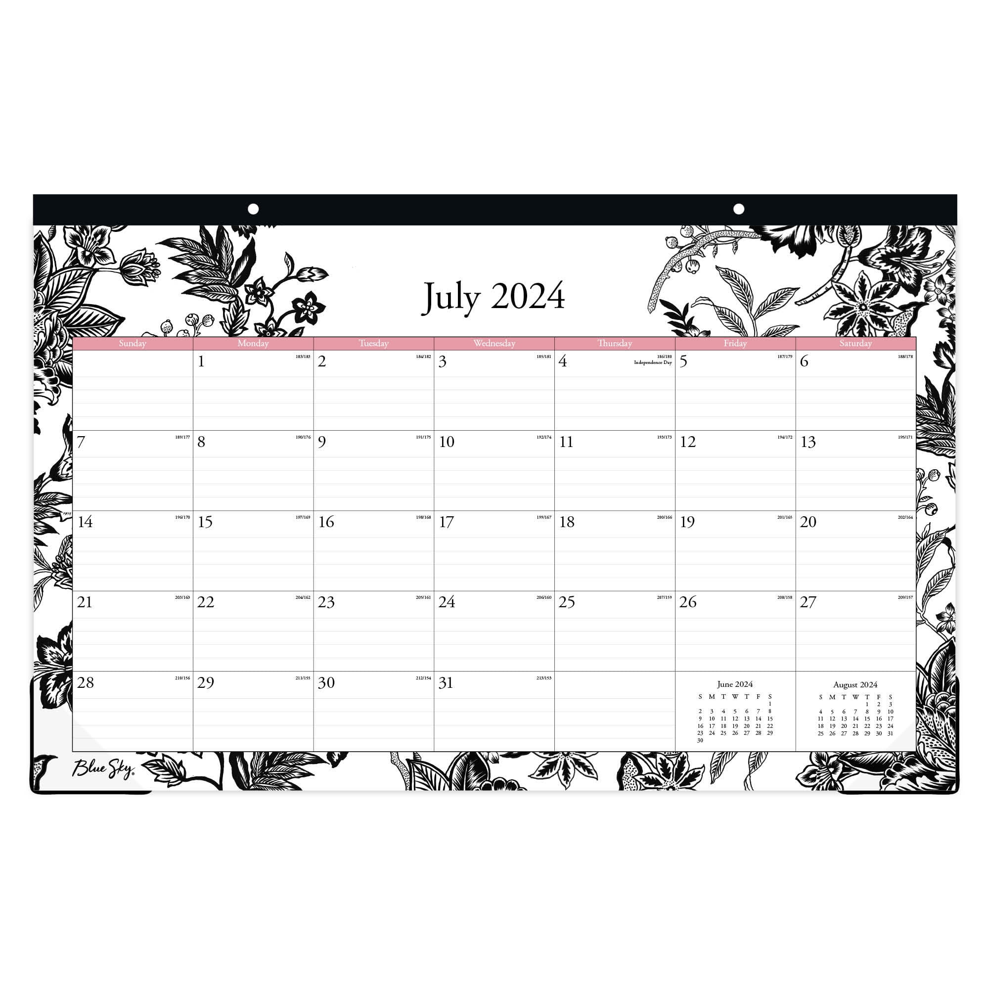2024-2025 Blue Sky Planning Monthly Desk Pad Calendar, 17&amp;quot; X 11&amp;quot;, Analeis, July 2024 To June 2025, 130617-A25 | Calendar 2025