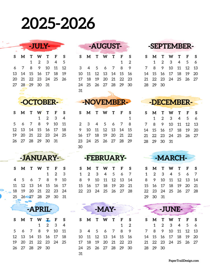 June 2025 July 2026 Calendar | Calendar 2025