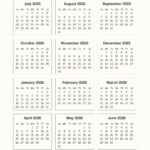 2025-2026 School-Year One-Page Calendar – Enchanted Learning |  Calendar 2025