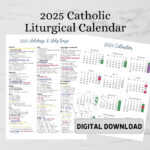 2025 Catholic Calendar  Digital Download   Etsy |  Calendar 2025