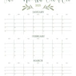 2025 Three Month/Quarterly Calendars   36 Free Cals | Printabulls | 3 Month Calendar 2025 June July August