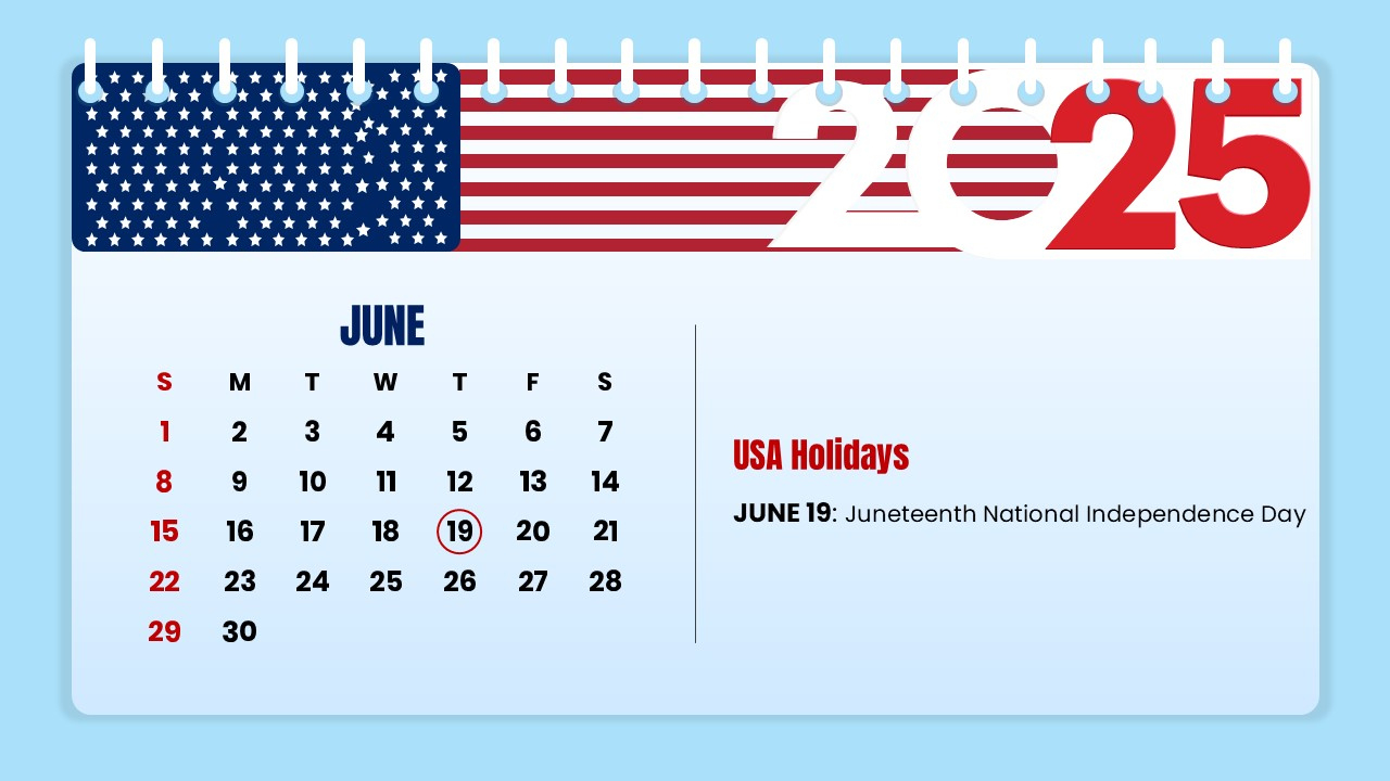 2025 Us Holiday Calendar – Free Powerpoint And Google Slides | Google Calendar - June 2025