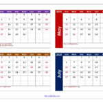 April To July 2025 Calendar Printable Pdf | Four Months Calendar | April May June July 2025 Calendar