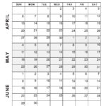 April To June 2025 Calendars (Q2): Free Printables | April May June Calendar Printable