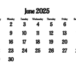 ᐅ June 2025 Calendar | Free Printable Pdf, Xls And Png | June 2025 Calendar Png
