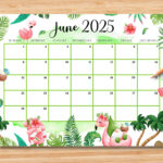 Editable June 2025 Calendar, Joyful Summer With Cute Gnomes | June 2025 Calendar Colorful