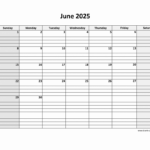 Free Download Printable June 2025 Calendar, Large Box Grid, Space |  Calendar 2025