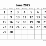 Free Download Printable June 2025 Calendar, Large Font Design |  Calendar 2025