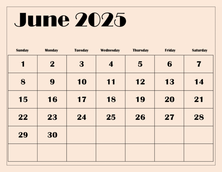 Calendar For 2025 June | Calendar 2025