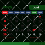 Hijri Calendar June 2025 Complete Vector Download, 2025 Hijri | June In Islamic Calendar 2025