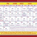 Hindu Calendar With Panchang And Holidays | June 2025 Hindu Calendar