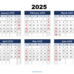January To June 2025 Calendar Printable Pdf | Si Months Calendar | January To June 2025 Calendar