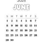 June 2025 Calendar   23 Cute & Free Printables |  Calendar 2025