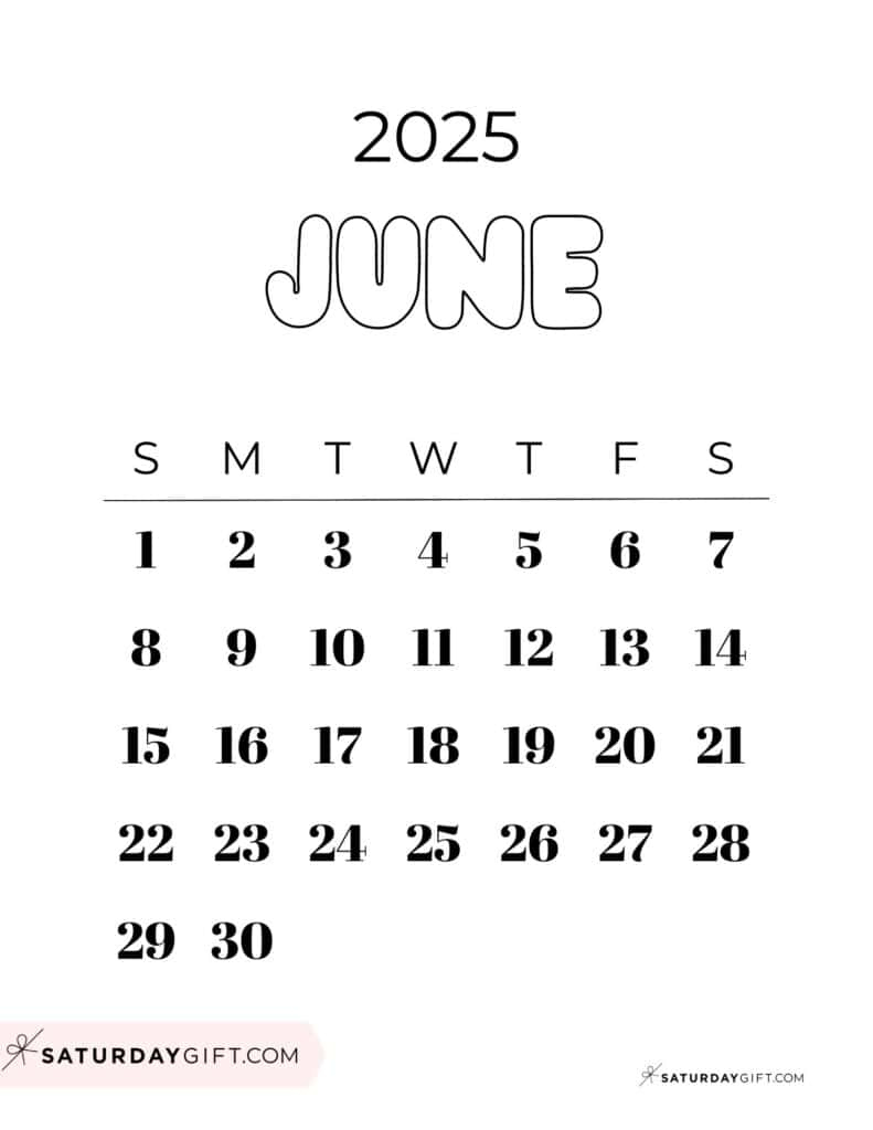 June 2025 Calendar - 23 Cute &amp;amp; Free Printables | Calendar 2025