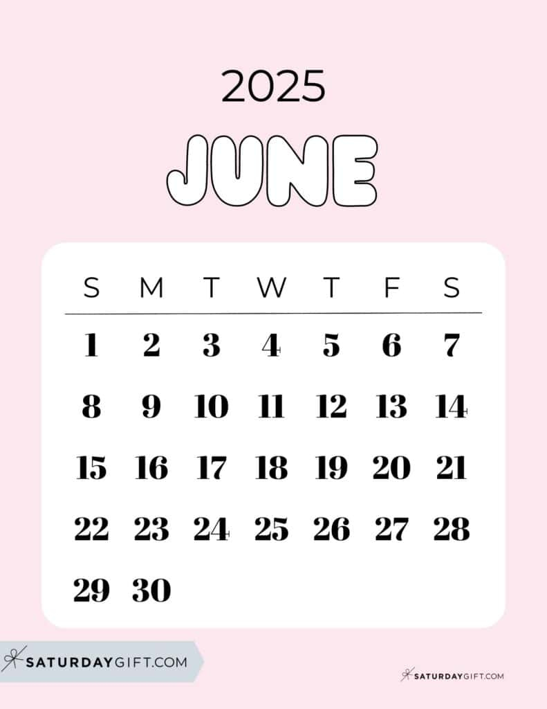 June 2025 Calendar - 23 Cute &amp;amp; Free Printables | Calendar 2025