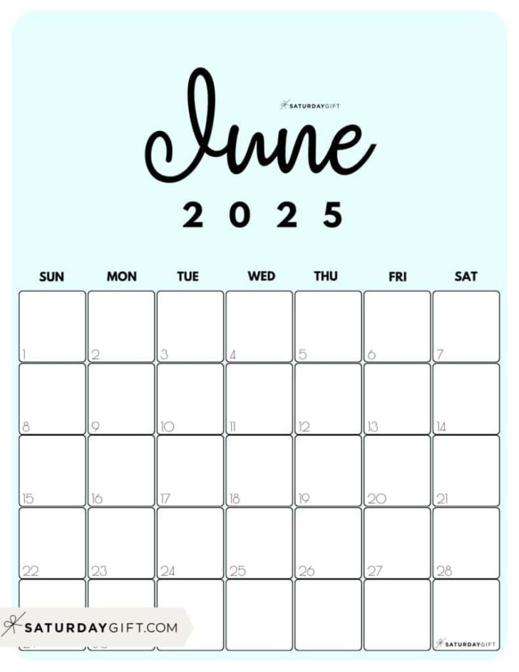 Month Of June Calendar Printable | Calendar 2025