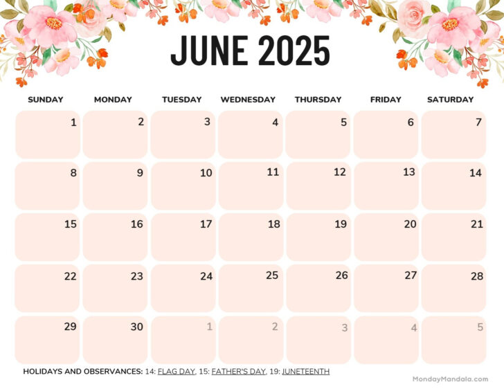 Show Me The Calendar For The Month Of June 2025 | Calendar 2025
