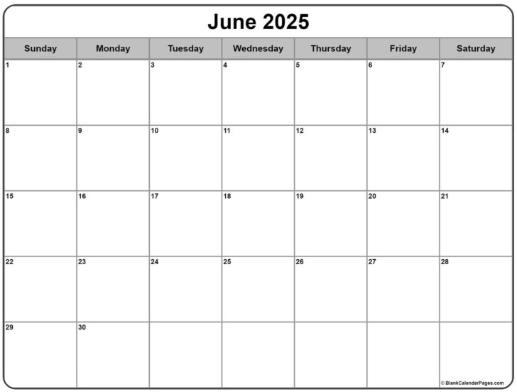 Printable Calendar June 2025 | Calendar 2025