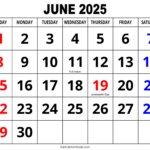 June 2025 Calendar (Free Printable) – Free Printables, Monograms |  Calendar 2025