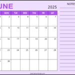 June 2025 Calendar (Free Printable) – Free Printables, Monograms |  Calendar 2025